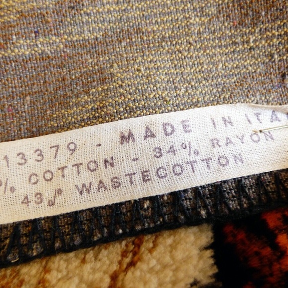 VTG Tapestry wall hanging rug The Last Supper made in Italy W.P.L. plush 39x19.5 - Picture 5 of 9